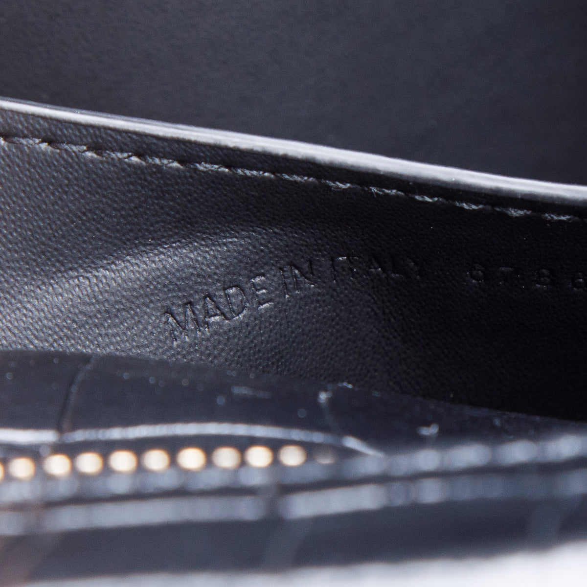 Balenciaga Black Shiny Calfskin Croc Embossed Neo Classic S City w/ Strap