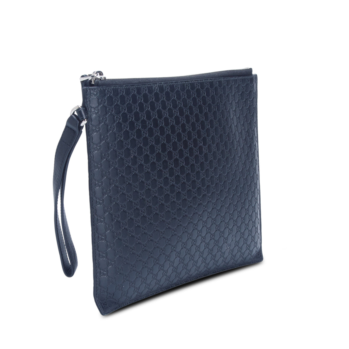 Gucci Black Leather Signature Clutch