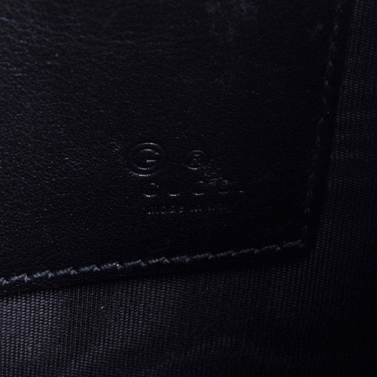 Gucci Black Leather Signature Clutch