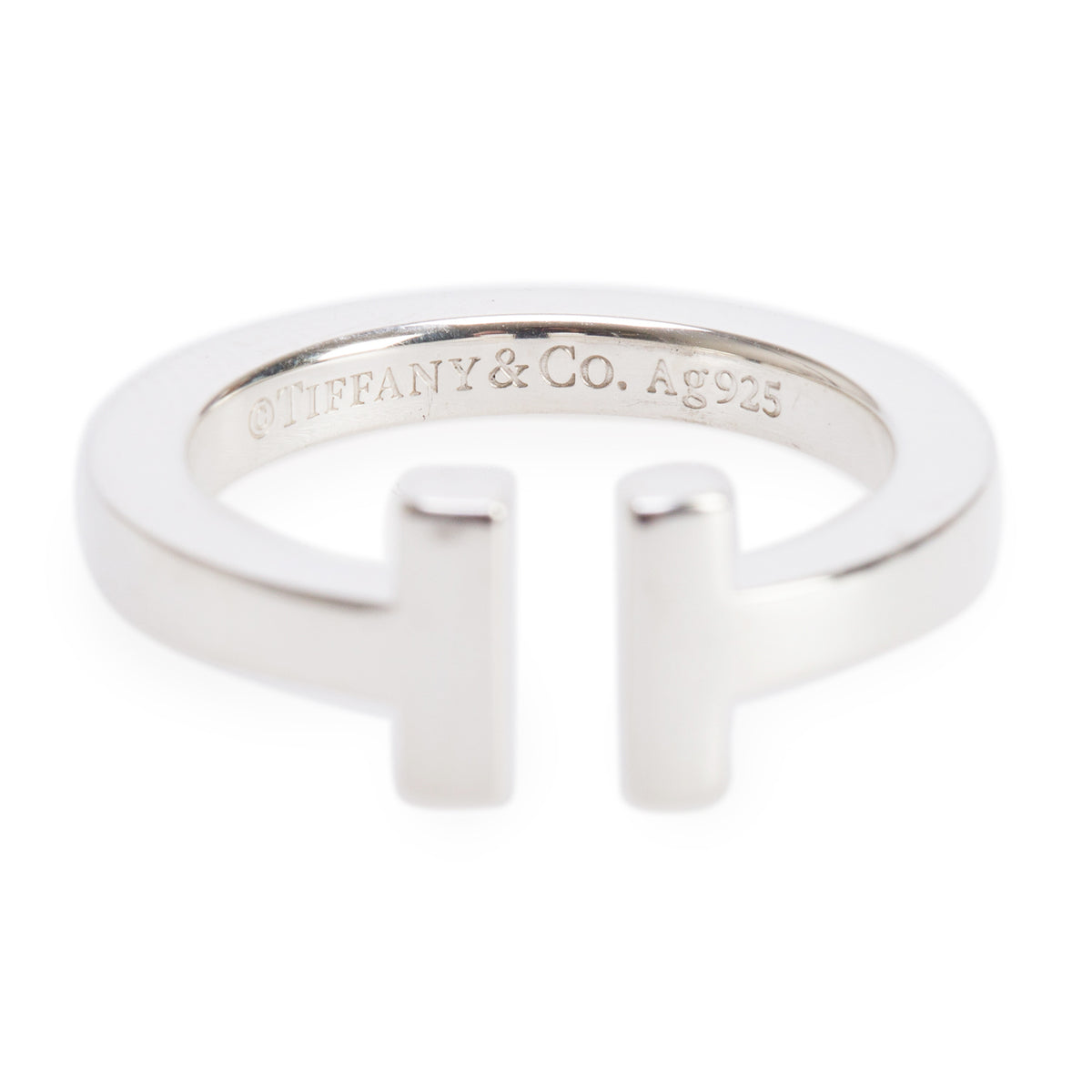 Tiffany & Co. Sterling Silver T Square Ring, Size 6