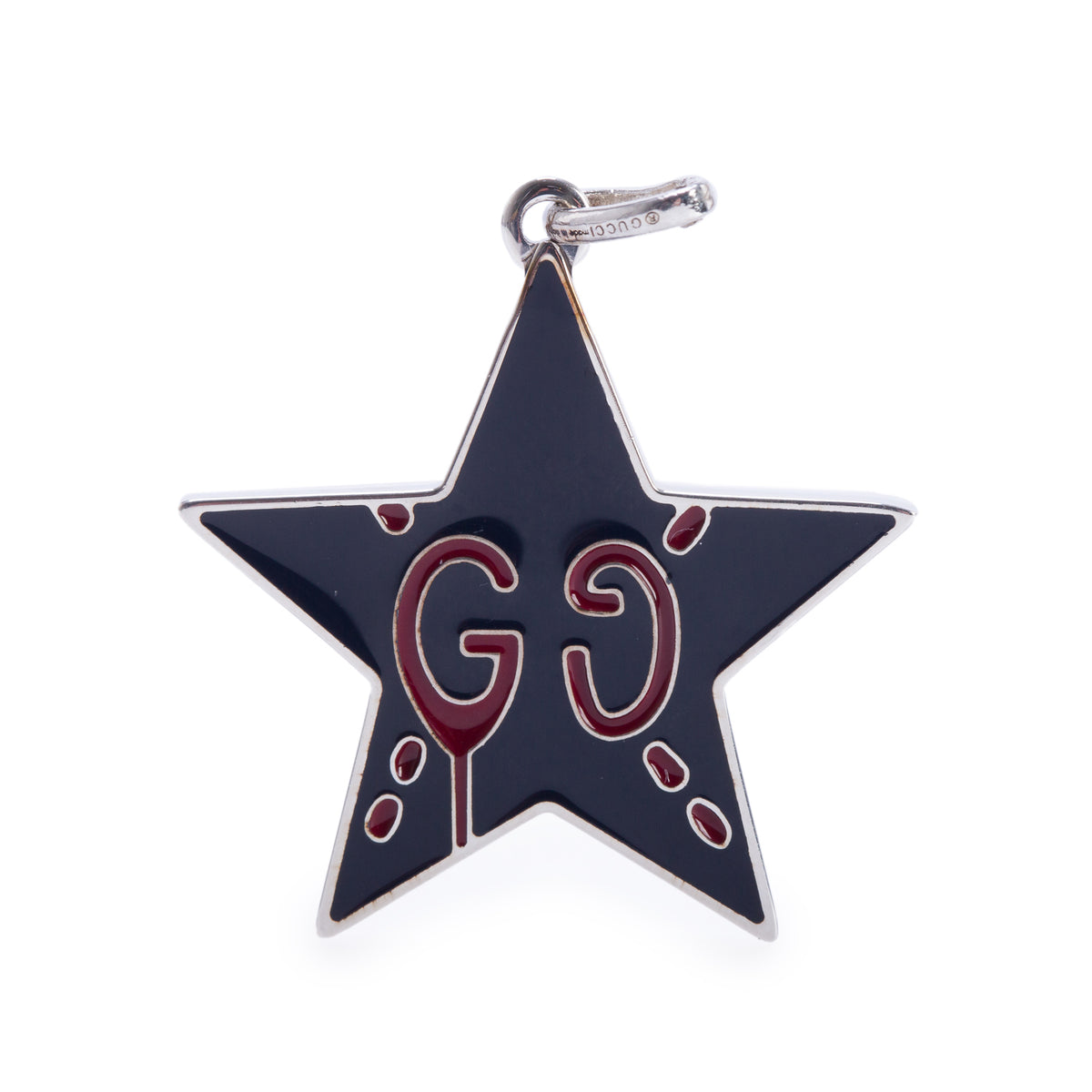 Gucci Sterling Silver & Enamel Ghost 'Star' Charm Pendant