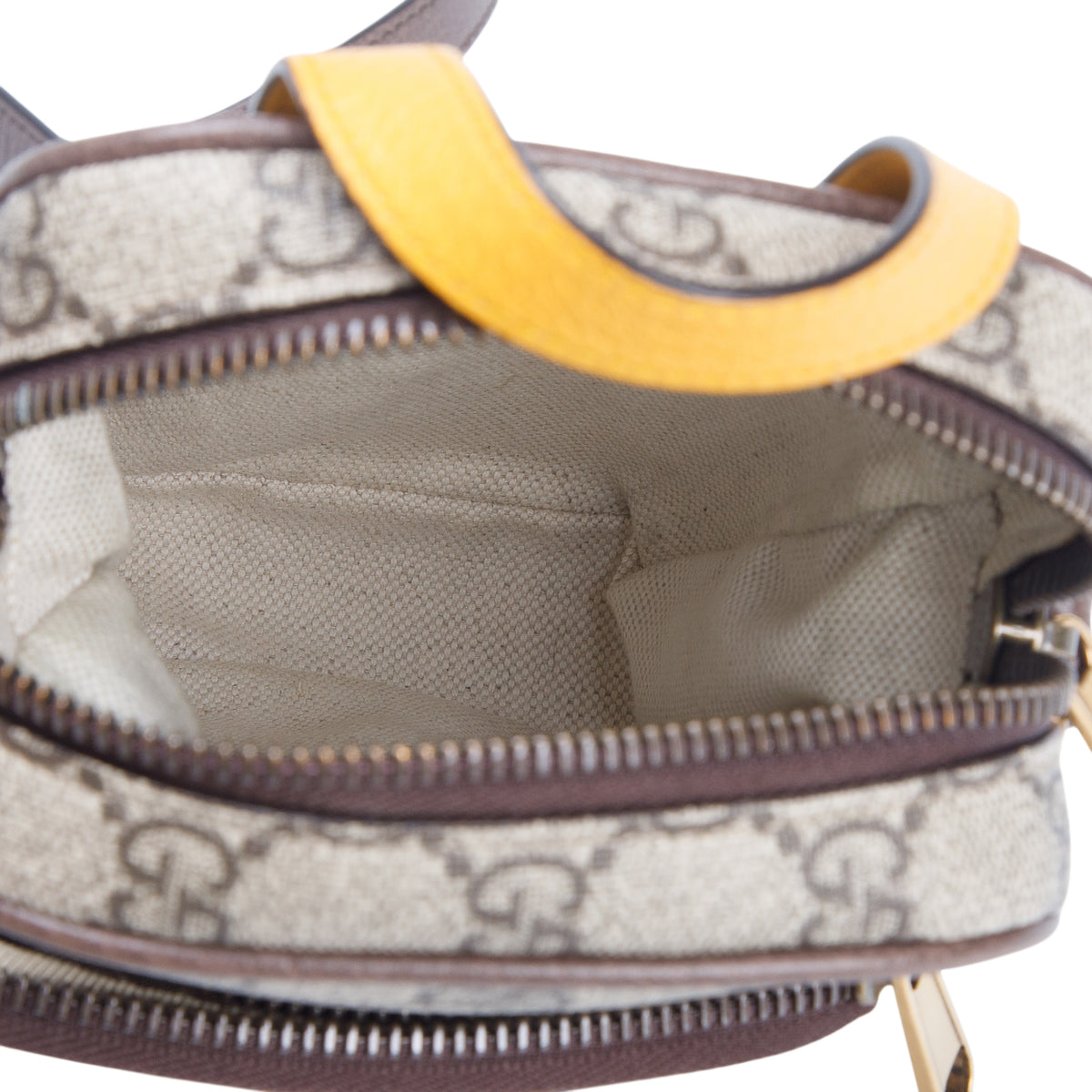 Gucci GG Supreme Monogram Mini Neo Vintage Double Zip Messenger Bag