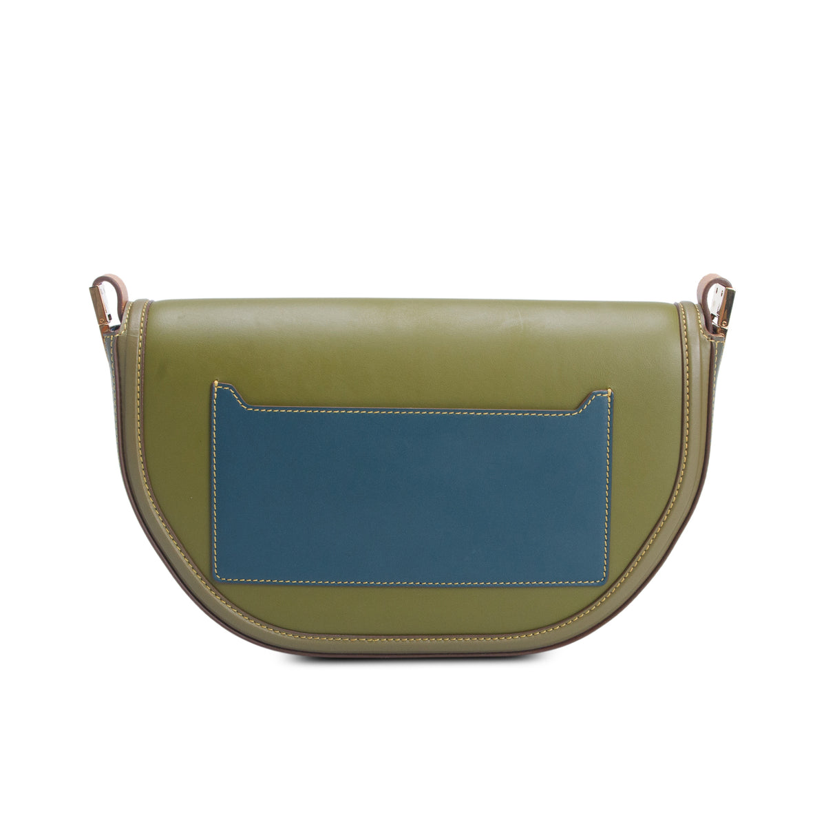 Burberry Green Calfskin Medium Olympia Shoulder Bag