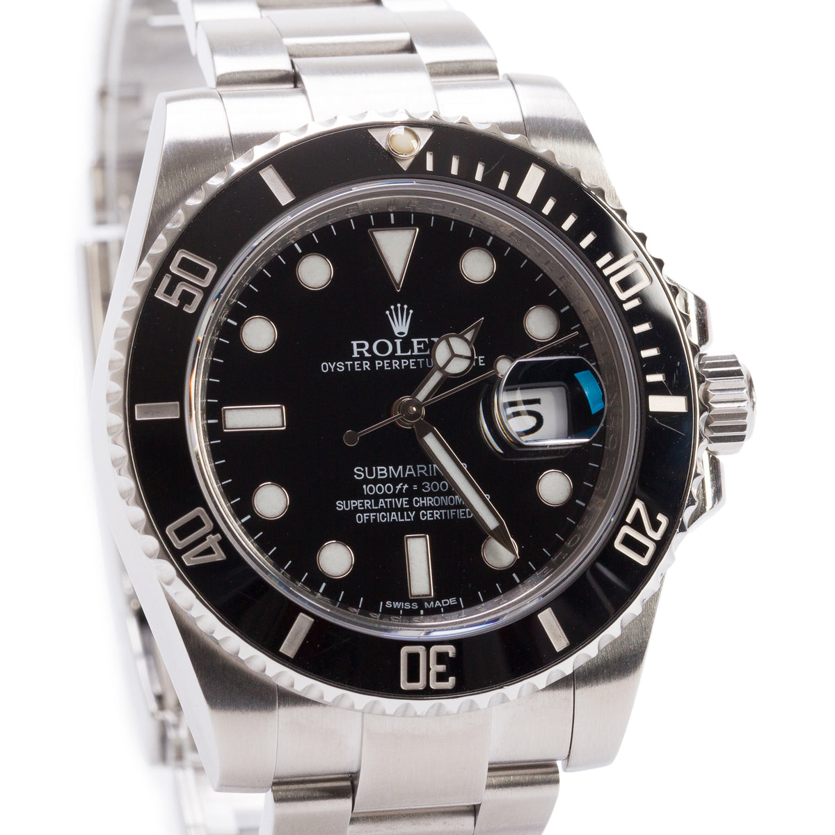 Rolex Stainless Steel Submariner Date 40 MM Automatic Watch Black Dial 116610LN w/ Box & Papers