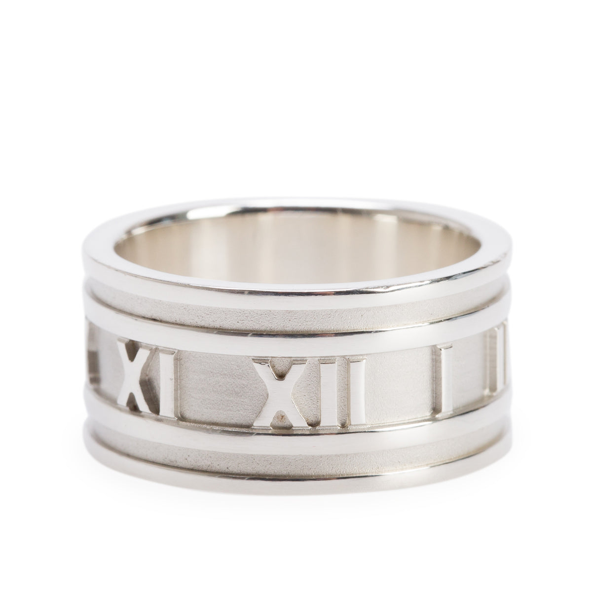 Tiffany & Co. Vintage Sterling Silver Wide Atlas Band Ring, Size 10.75