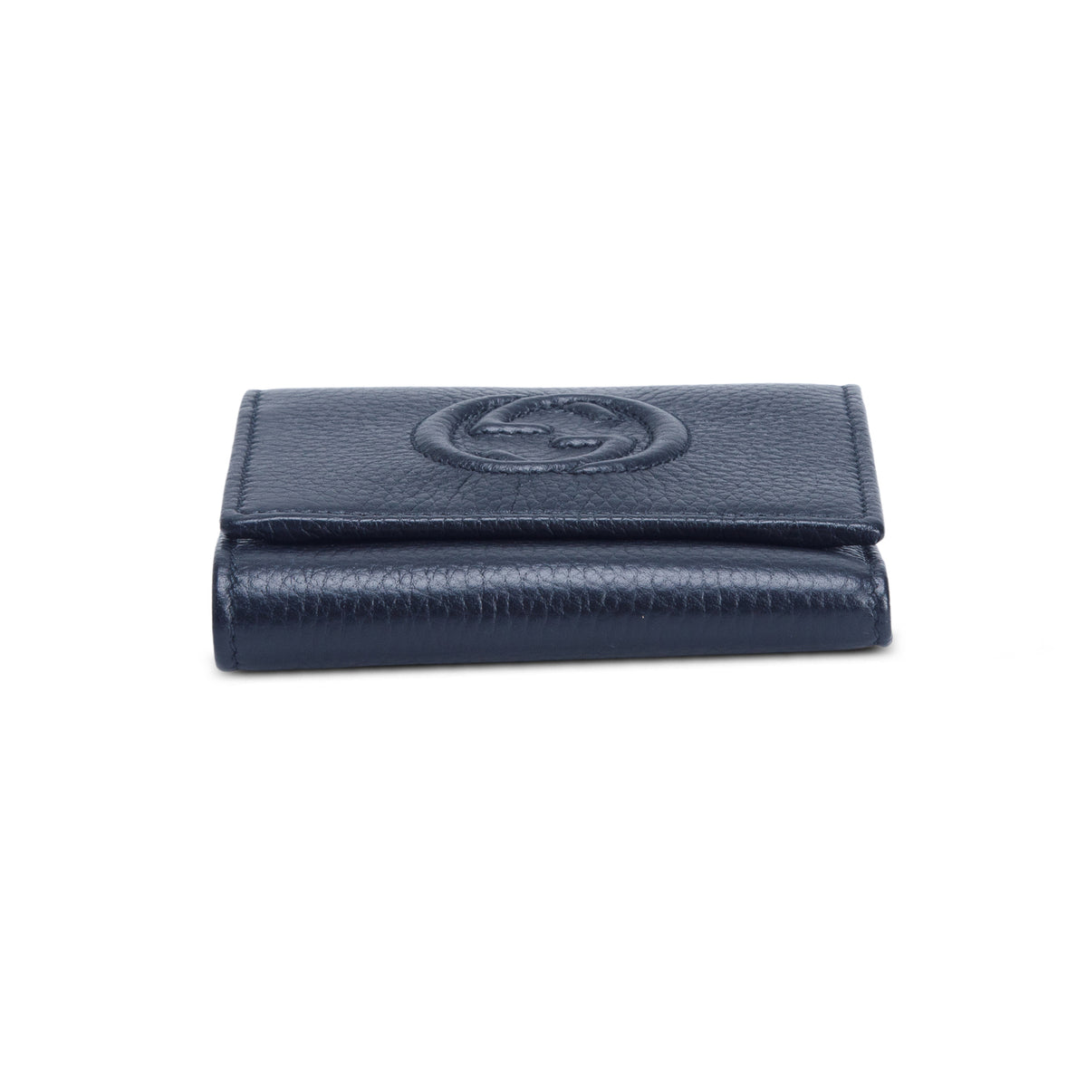 Gucci Black Leather Soho Trifold Compact Wallet w/ Box