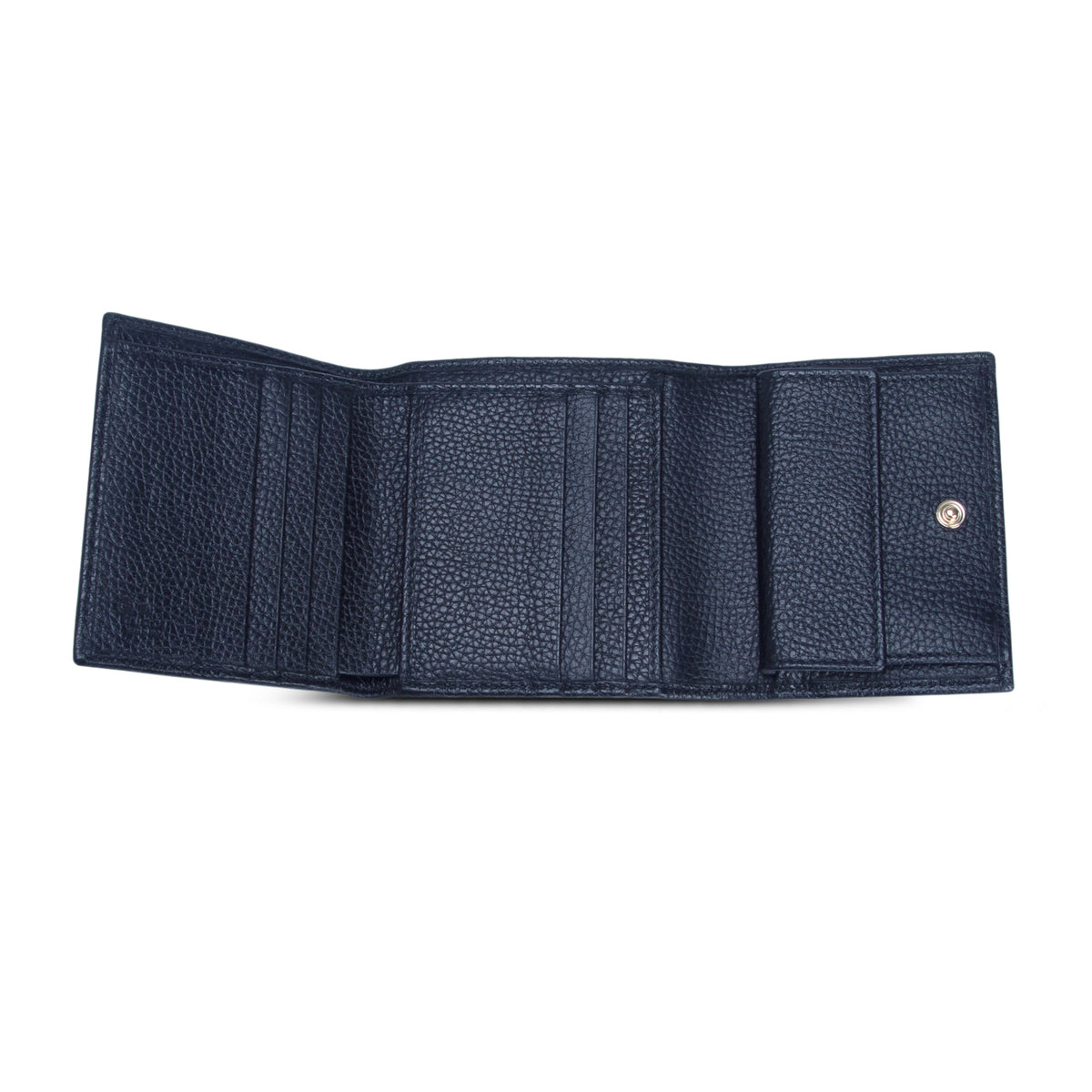 Gucci Black Leather Soho Trifold Compact Wallet w/ Box