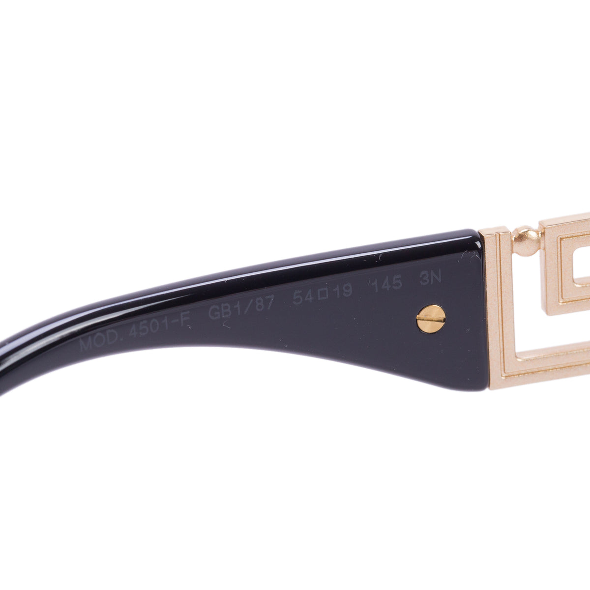 Versace MOD.4501-F Black Acetate Greca Oval Sunglasses w/ Box & Case