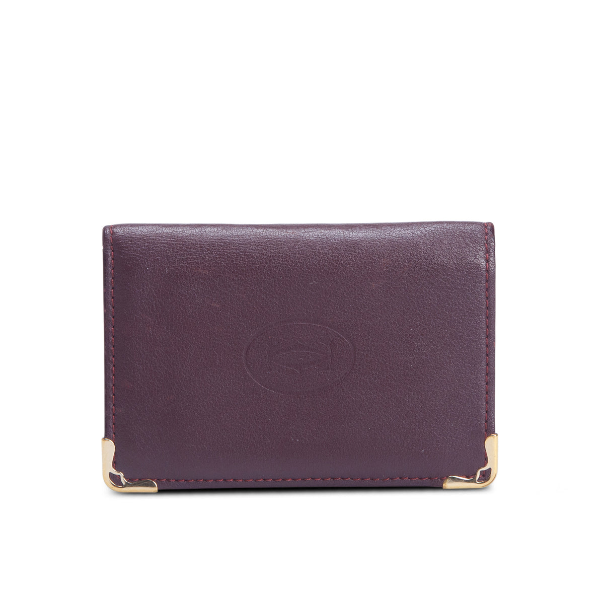 Cartier Burgundy Calfskin Monogram Must Bifold Card Holder w/ Box