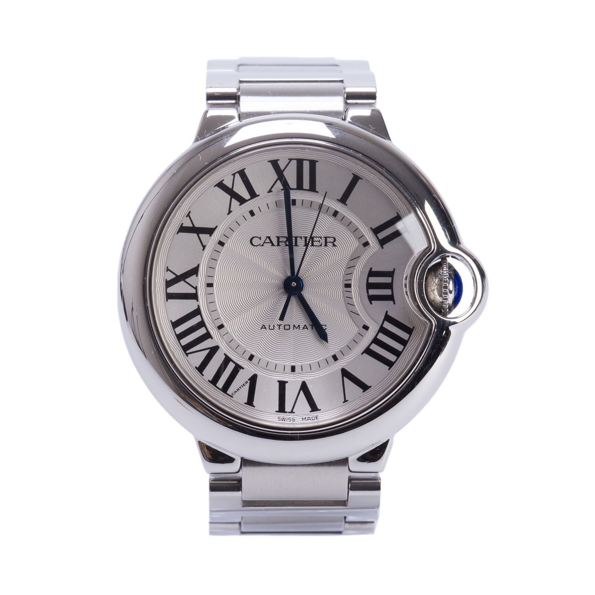 Cartier Stainless Steel Ballon Bleu de Cartier 36 MM Automatic Watch Silver Dial 3284