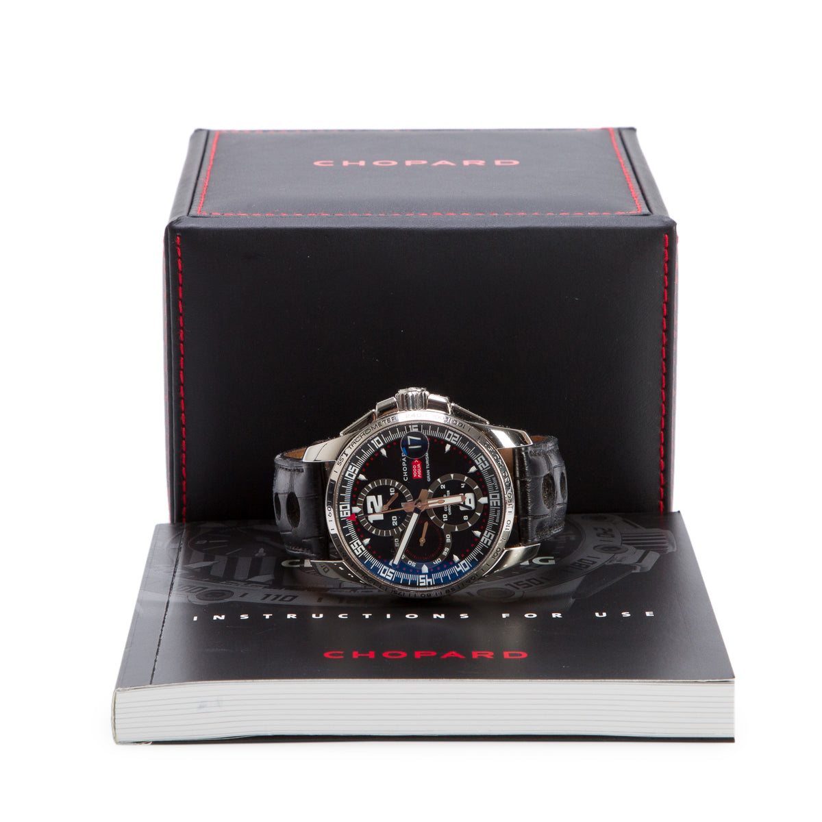 Chopard 2022 Stainless Steel Mille Miglia Gran Turismo GT XL 44 MM Automatic Chronograph Watch Black Dial w/ Box & Papers