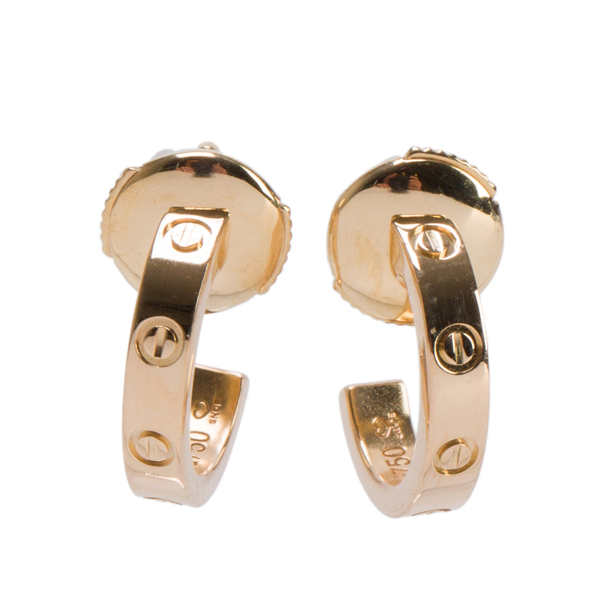 Cartier 2024 18k Yellow Gold Love Hoop Earrings, Small Model w/ Box, Receipt & Certificate