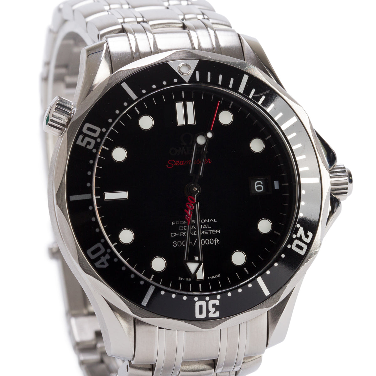 Omega Stainless Steel James Bond 007 Seamaster Diver Professional Co-Axial Chronometer 300M 41 MM Automatic Watch Black Dial w/ Box & Papers