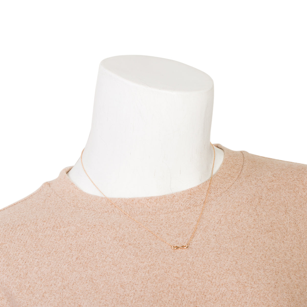 Tiffany & Co. 18k Rose Gold Mini Infinity Pendant Necklace w/ Box