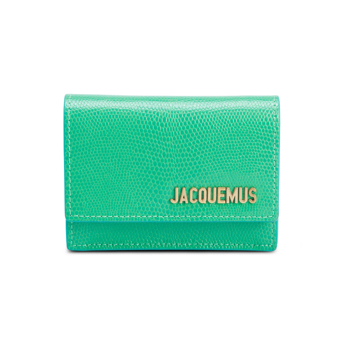 Jacquemus Green Lizard Embossed Le Bello Crossbody Bag
