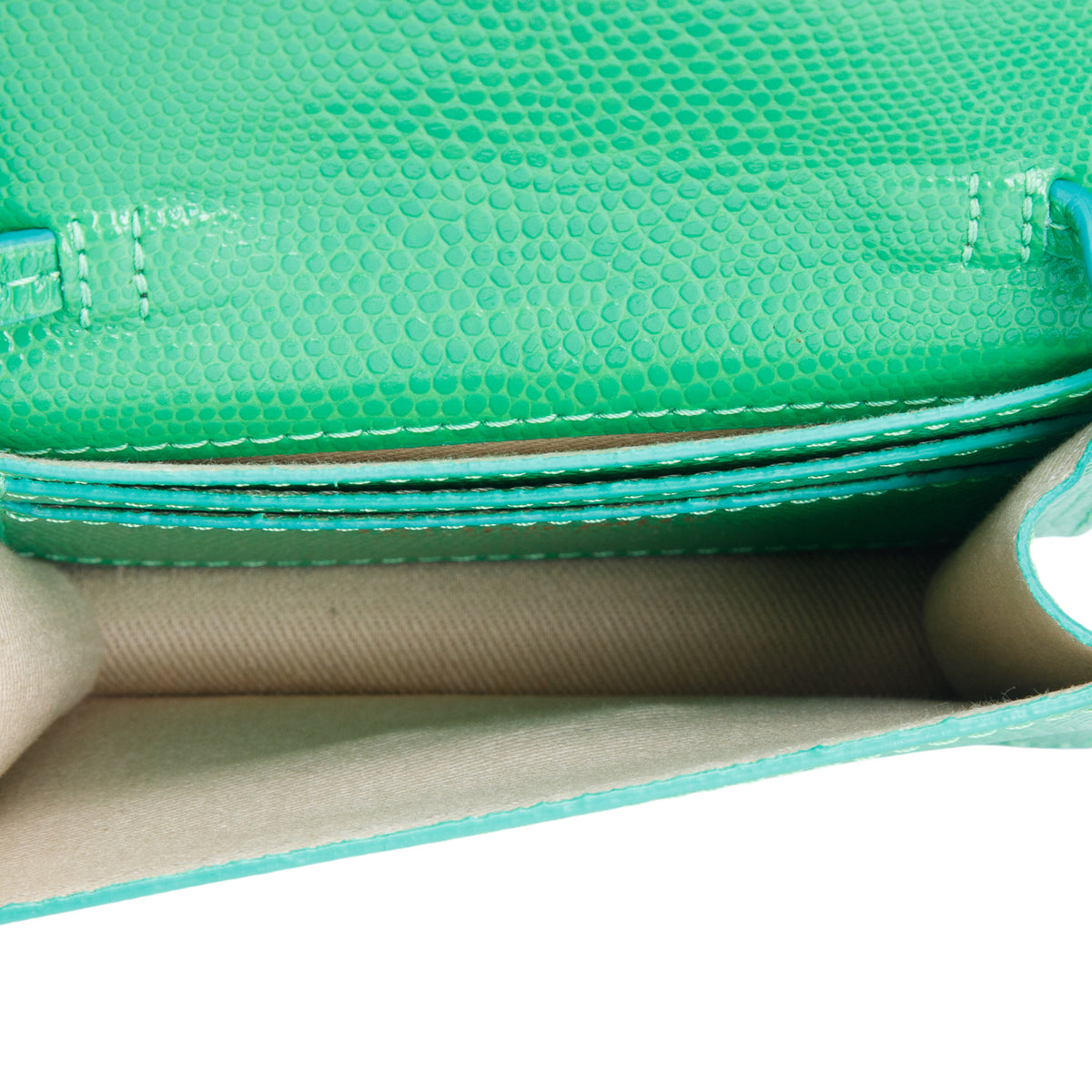 Jacquemus Green Lizard Embossed Le Bello Crossbody Bag