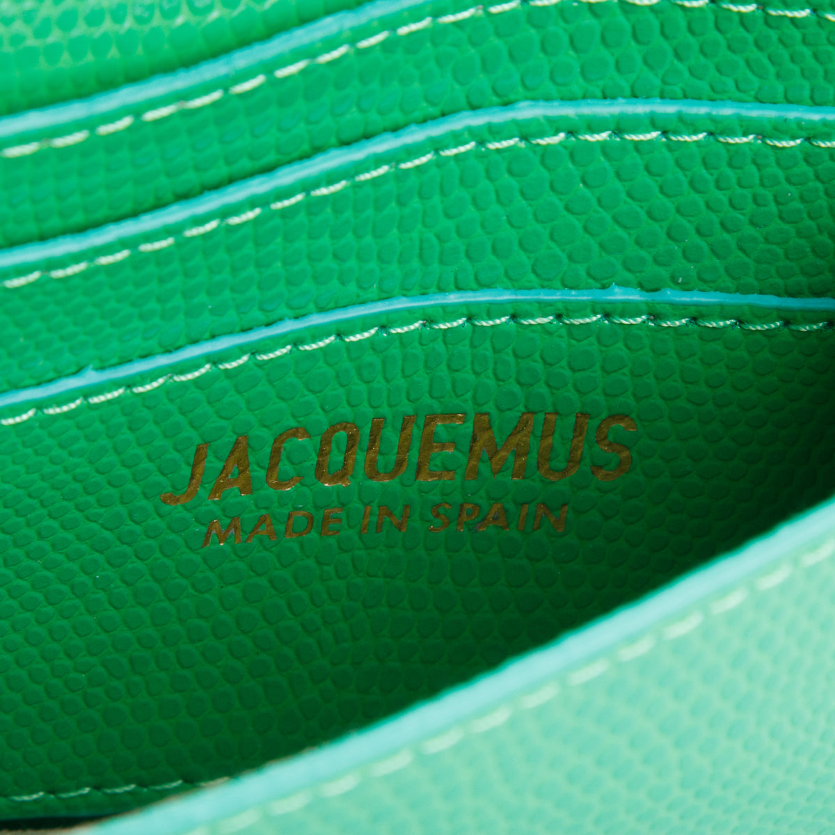 Jacquemus Green Lizard Embossed Le Bello Crossbody Bag