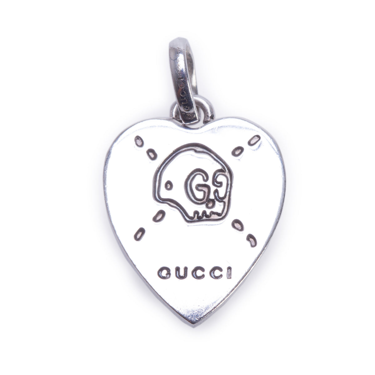 Gucci Sterling Silver Ghost Heart Pendant