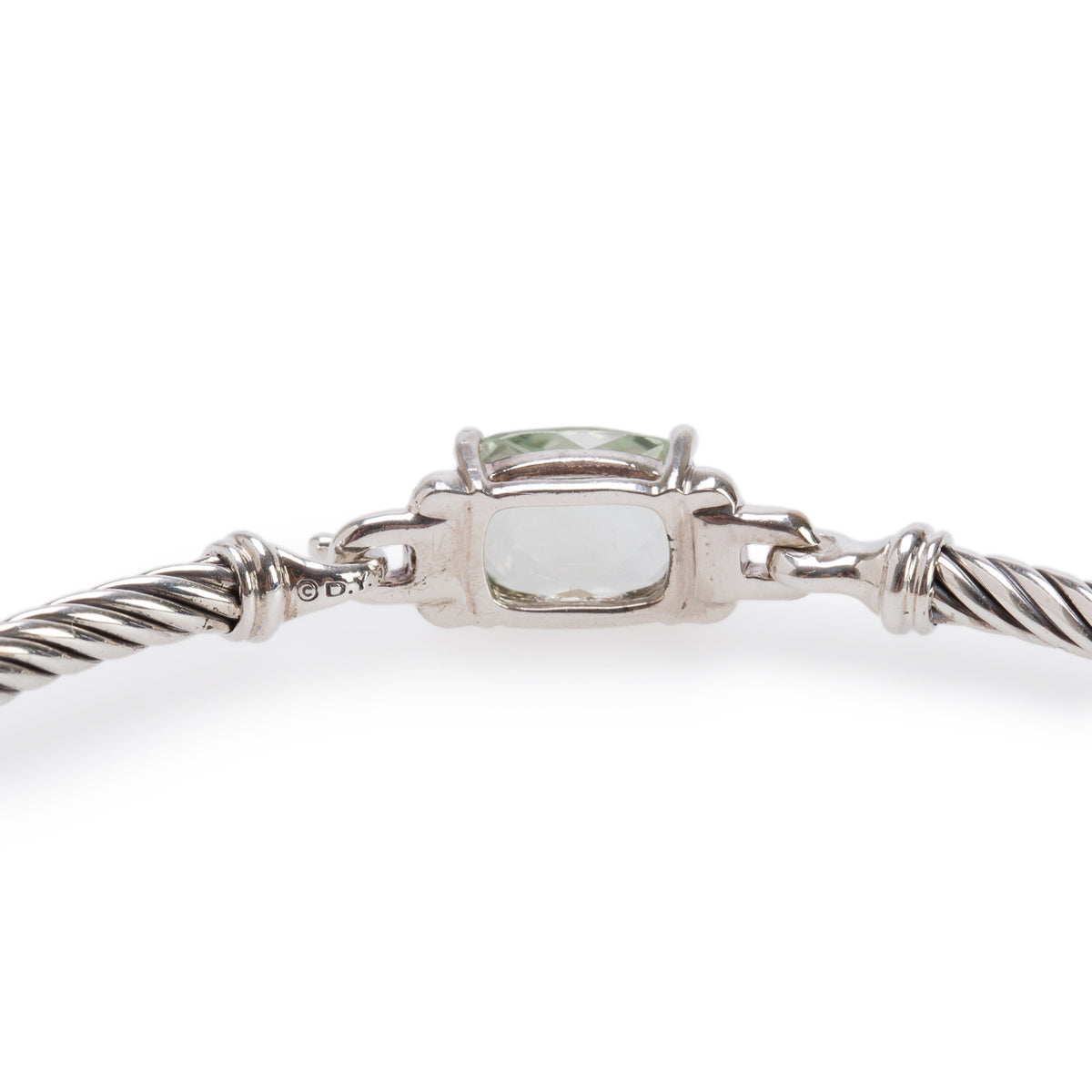 David Yurman Sterling Silver Prasiolite & Diamond Petite Wheaton Bracelet
