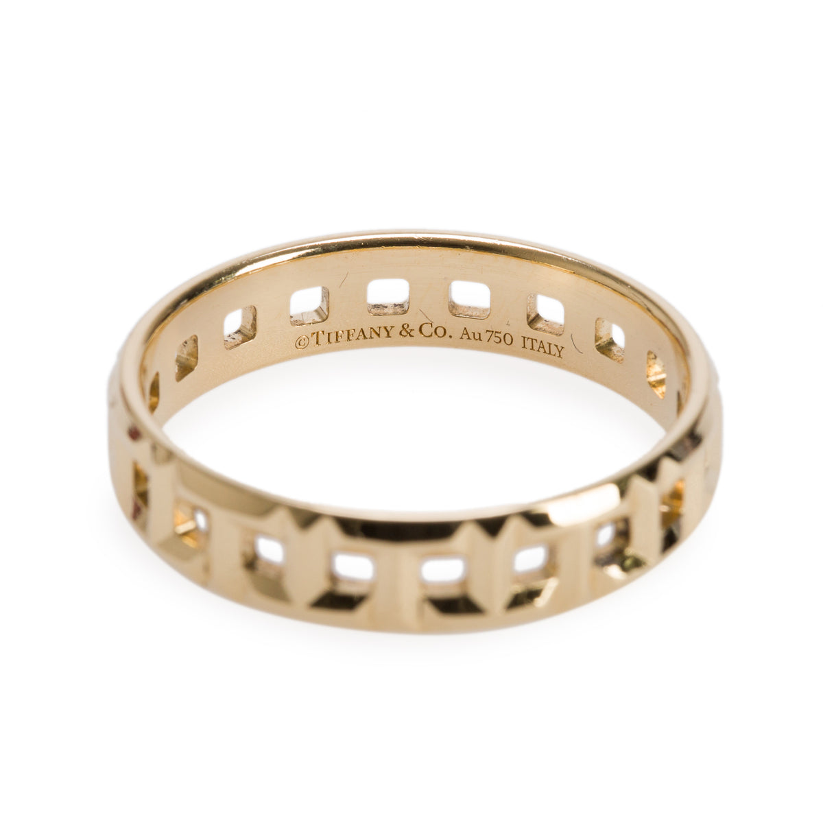 Tiffany & Co. 18k Yellow Gold T True Wide 5.5 MM Ring, Size 12.5 w/ Box