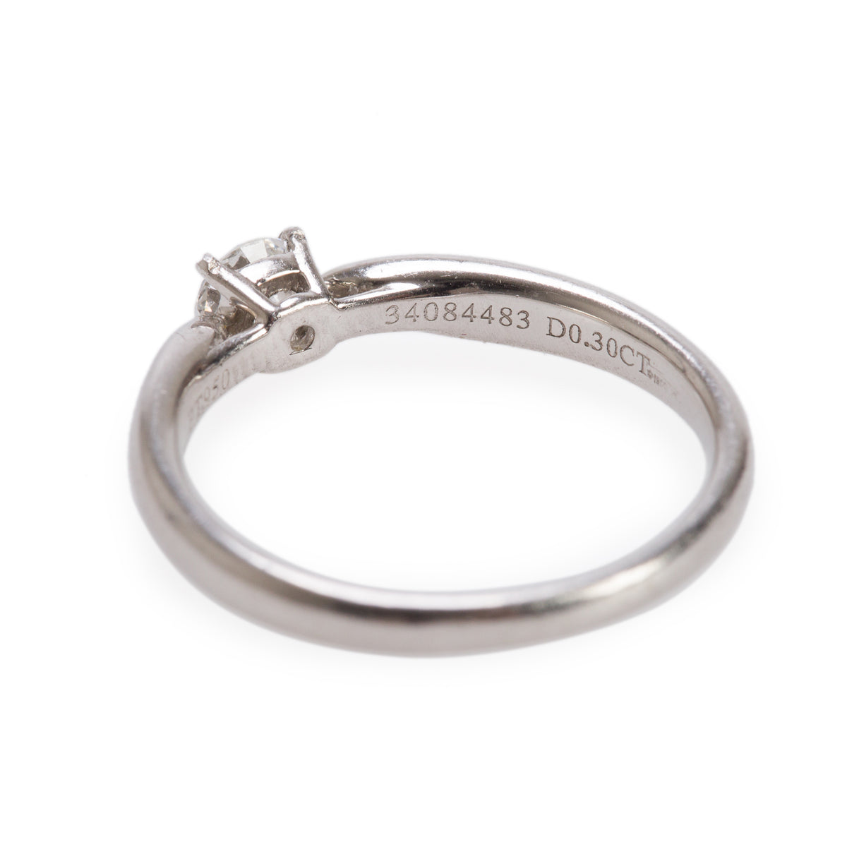 Tiffany & Co. Platinum Harmony Solitaire 0.30 ct. Diamond Engagement Ring, Size 5.75