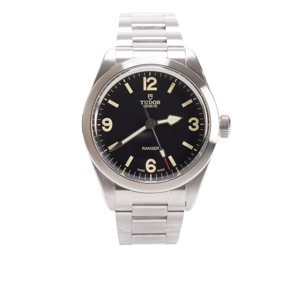 Tudor 2023 Stainless Steel Ranger 39 MM Automatic Watch Black Dial 79950 w/ Box & Papers