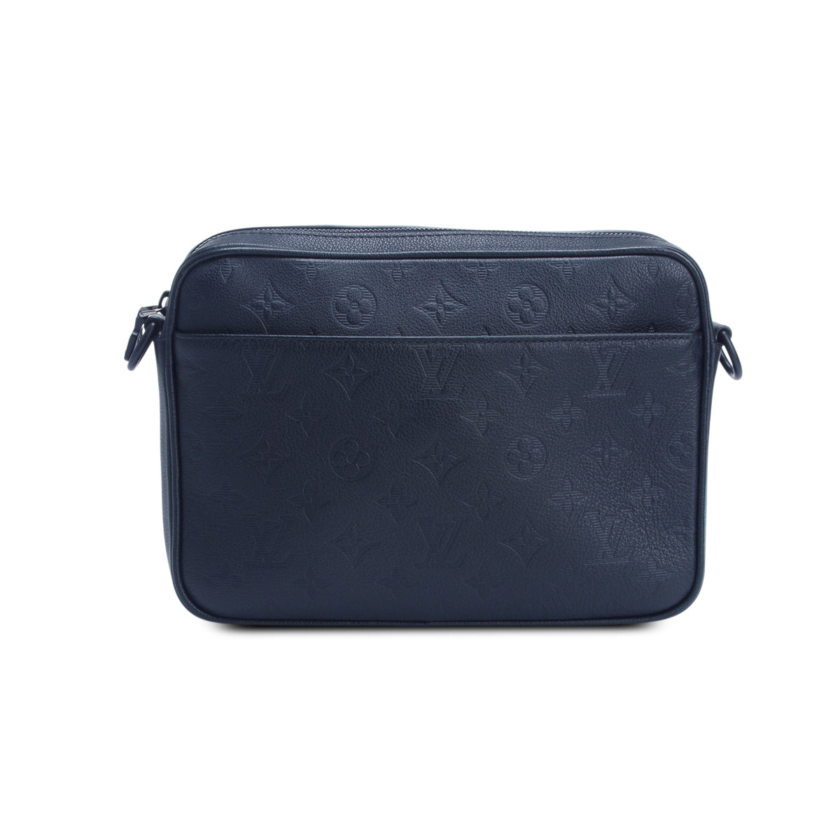 Louis Vuitton Black Monogram Shadow Embossed Calfskin Leather Duo Messenger Bag