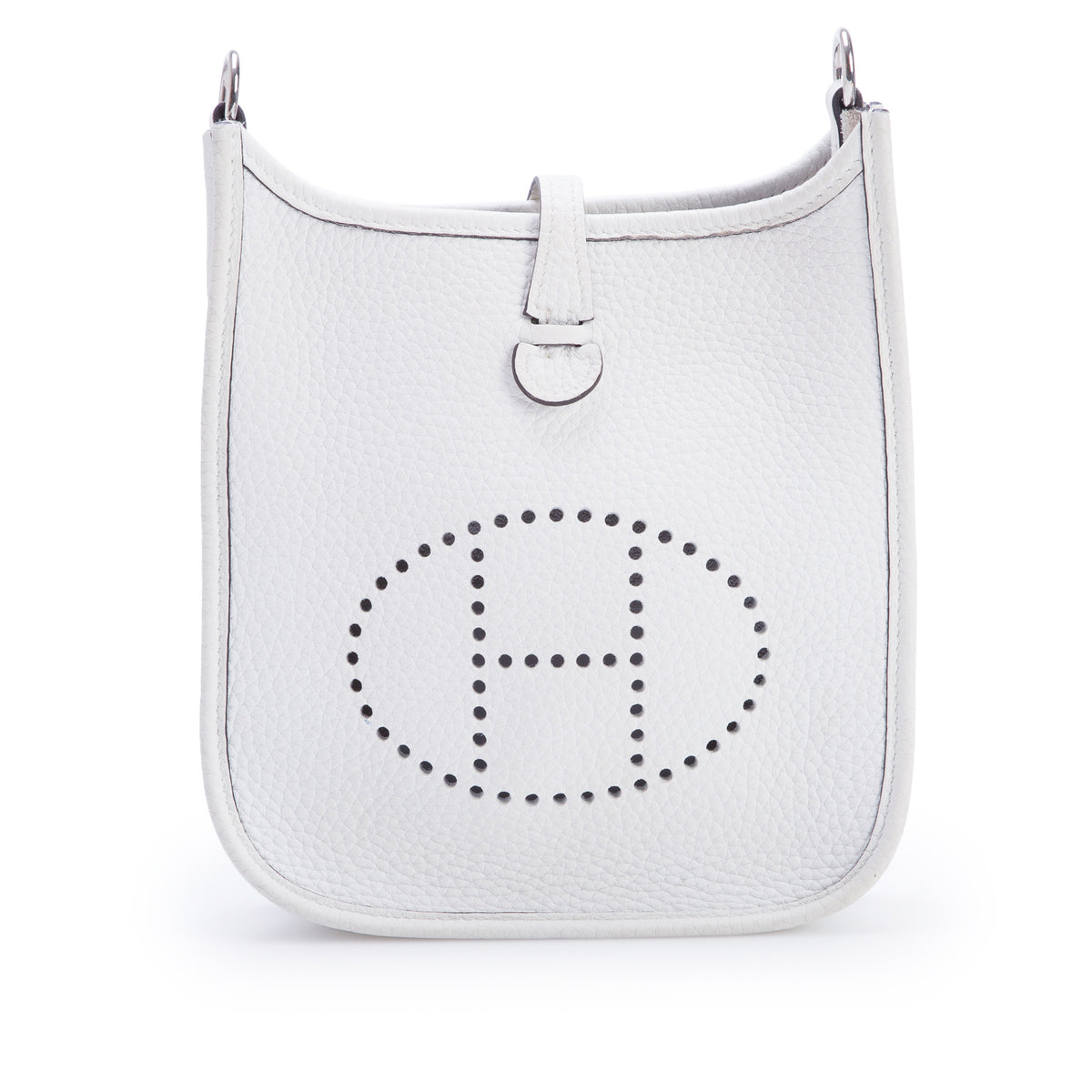 Hermes 2025 Blanc Taurillon Clemence Amazone Evelyne TPM 16 w/ Box