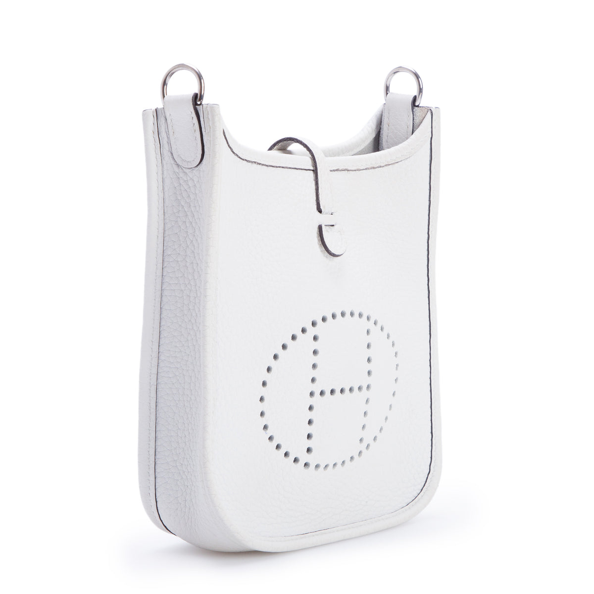 Hermes 2025 Blanc Taurillon Clemence Amazone Evelyne TPM 16 w/ Box