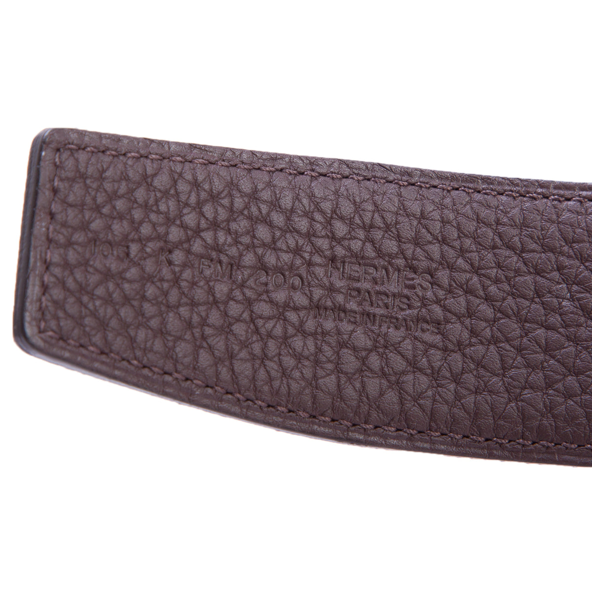 Hermes 2025 Noir/Chocolat Box/Togo Reversible Leather 38 MM Constance Buckle Belt Kit, Size 105 w/ Box & Receipt