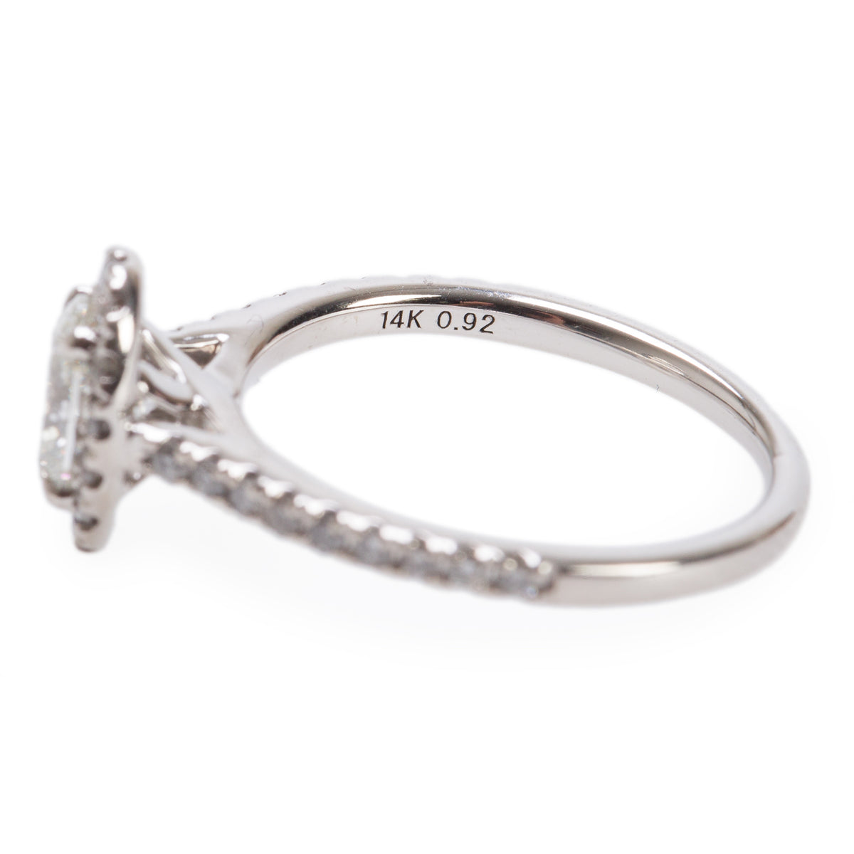 Michael Hill 14k White Gold 0.70 tcw. Halo Design Diamond Engagement Ring, Size 5.75 w/ Box