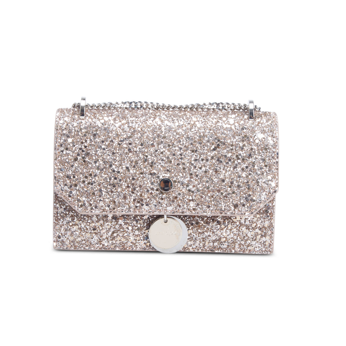 Jimmy Choo Gold Glitter Mini Finley Shoulder Bag w/ Box & Receipt