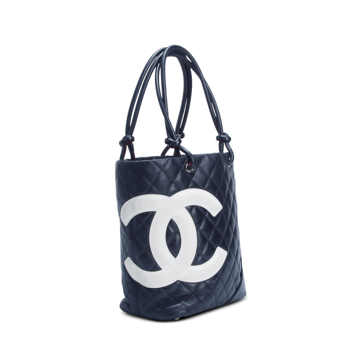 Chanel Black Calfskin Quilted Medium Cambon Tote w/ Authenticity Card