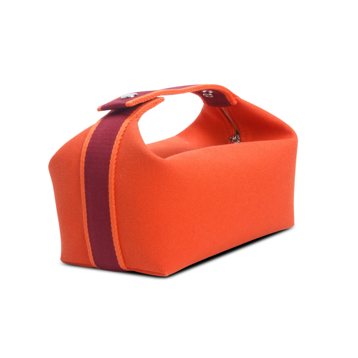 Hermes Orange Feu Toile H Canvas Small Bride-A-Brac Case