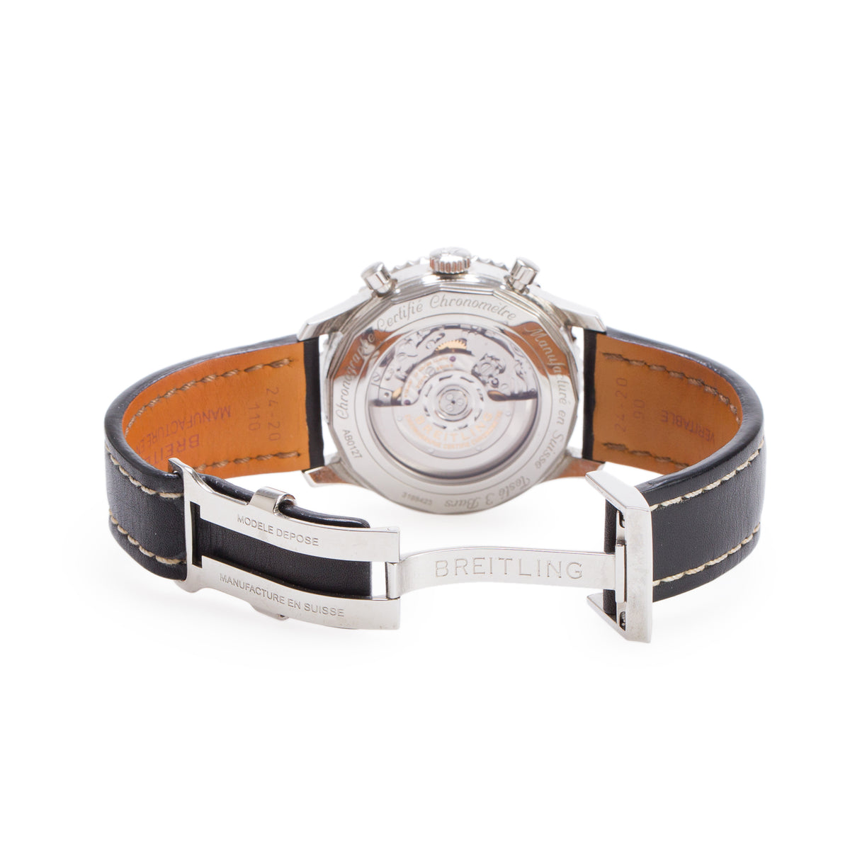 Breitling Stainless Steel Navitimer B01 46 MM Automatic Chronograph Watch Black Dial AB0127 w/ Box & Papers