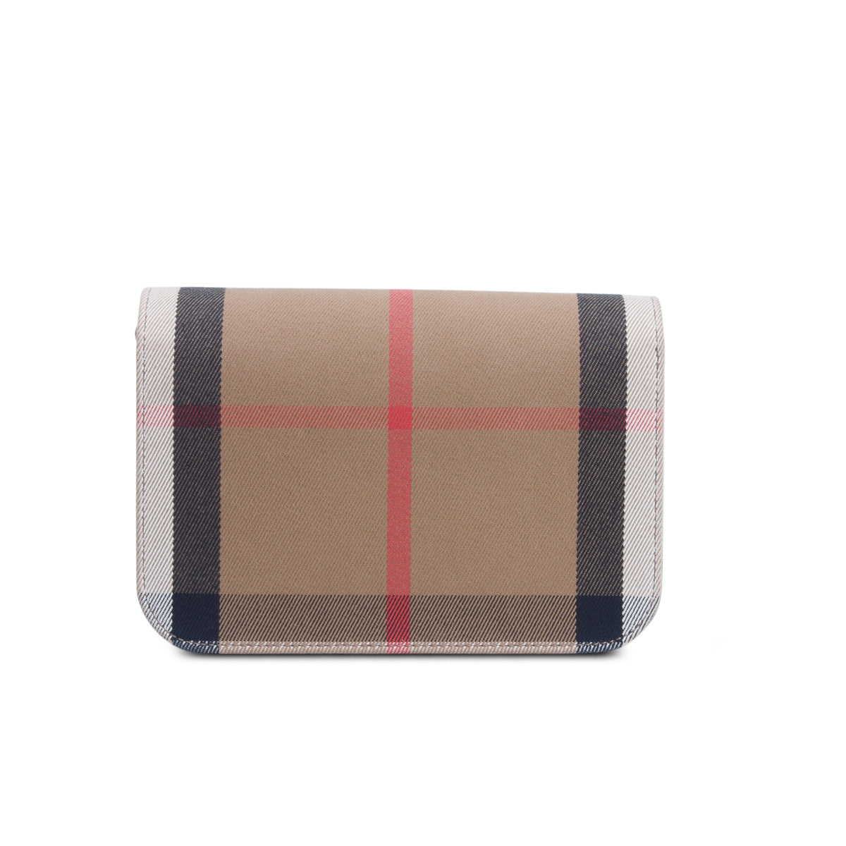 Burberry Brown House Check Grained Calfskin Small Madison Shoulder Bag w/ Box