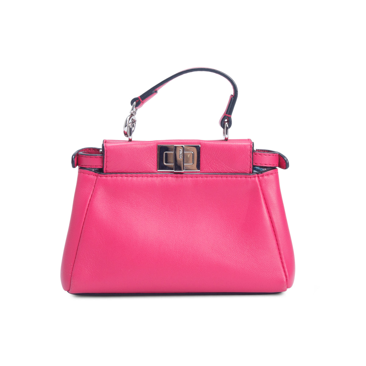Fendi Pink Nappa Micro Peekaboo Iconic Satchel w/ Strap