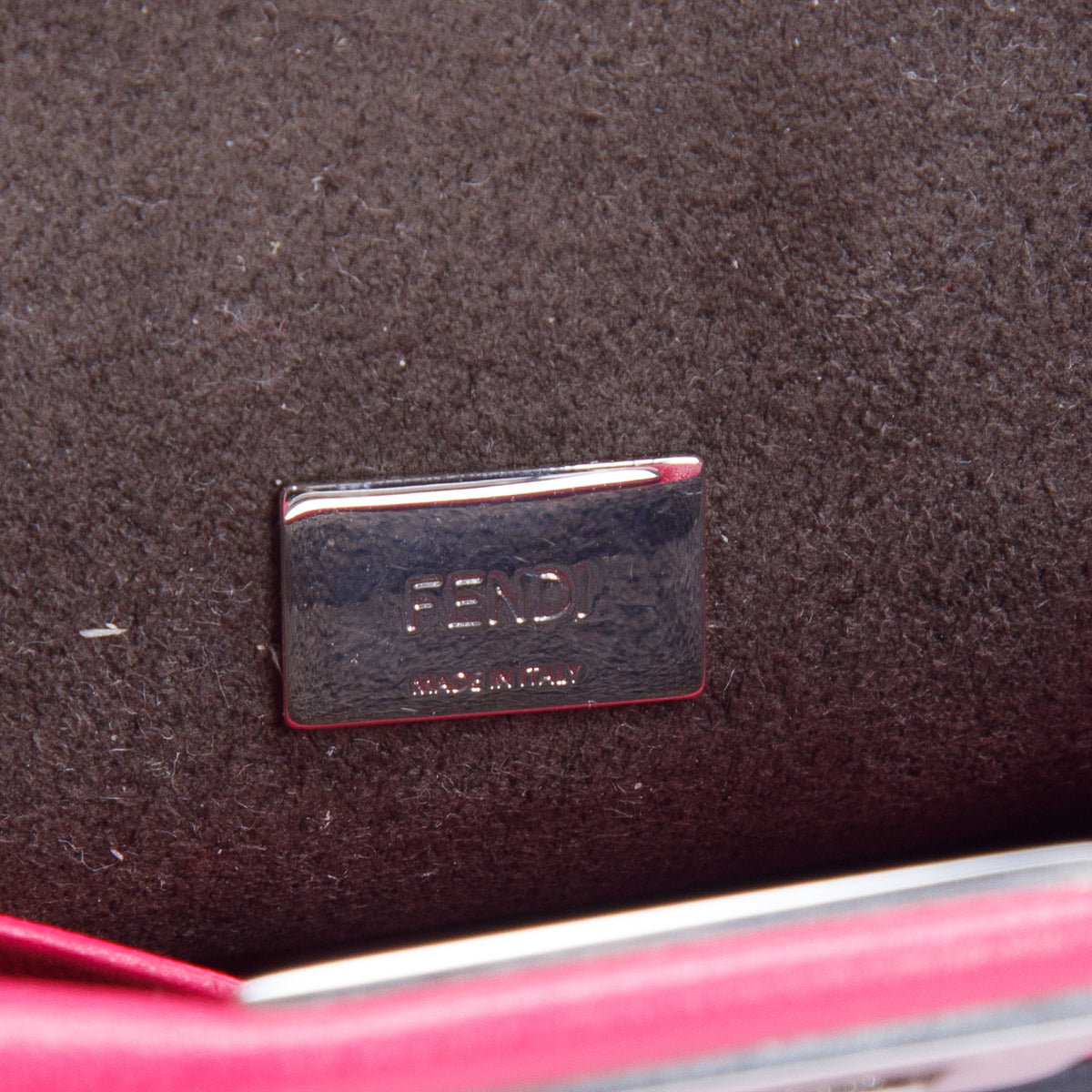 Fendi Pink Nappa Micro Peekaboo Iconic Satchel w/ Strap