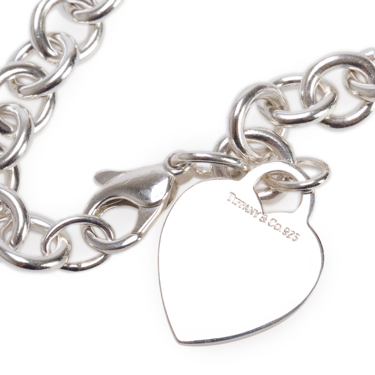 Tiffany & Co. Sterling Silver Heart Tag Charm Bracelet