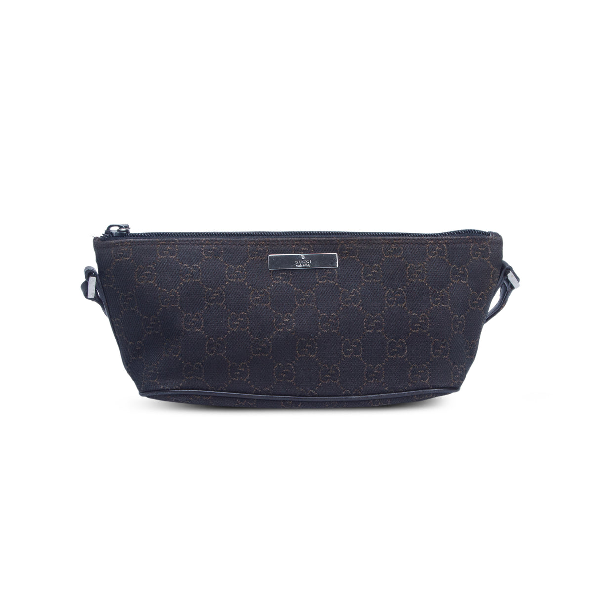 Gucci Black GG Canvas Boat Pochette