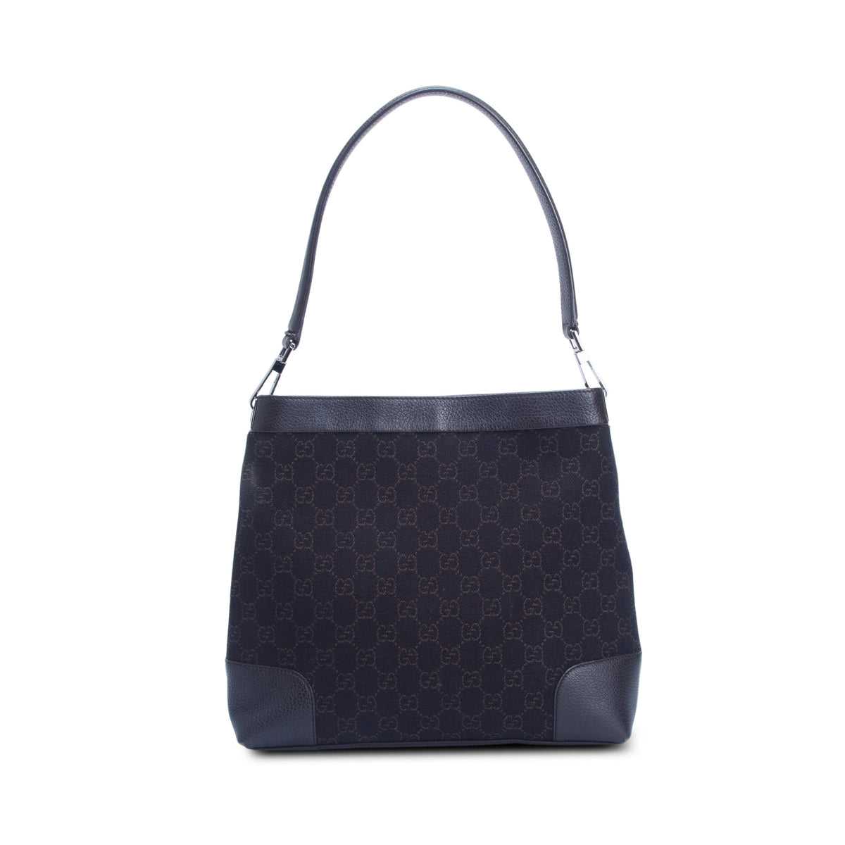 Gucci Black GG Monogram Canvas Shoulder Bag