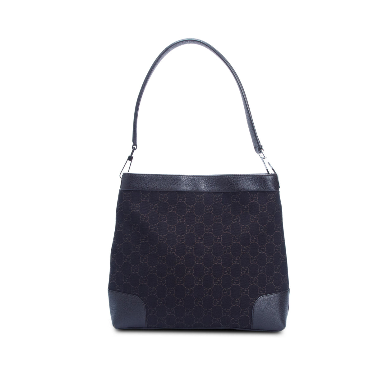 Gucci Black GG Monogram Canvas Shoulder Bag