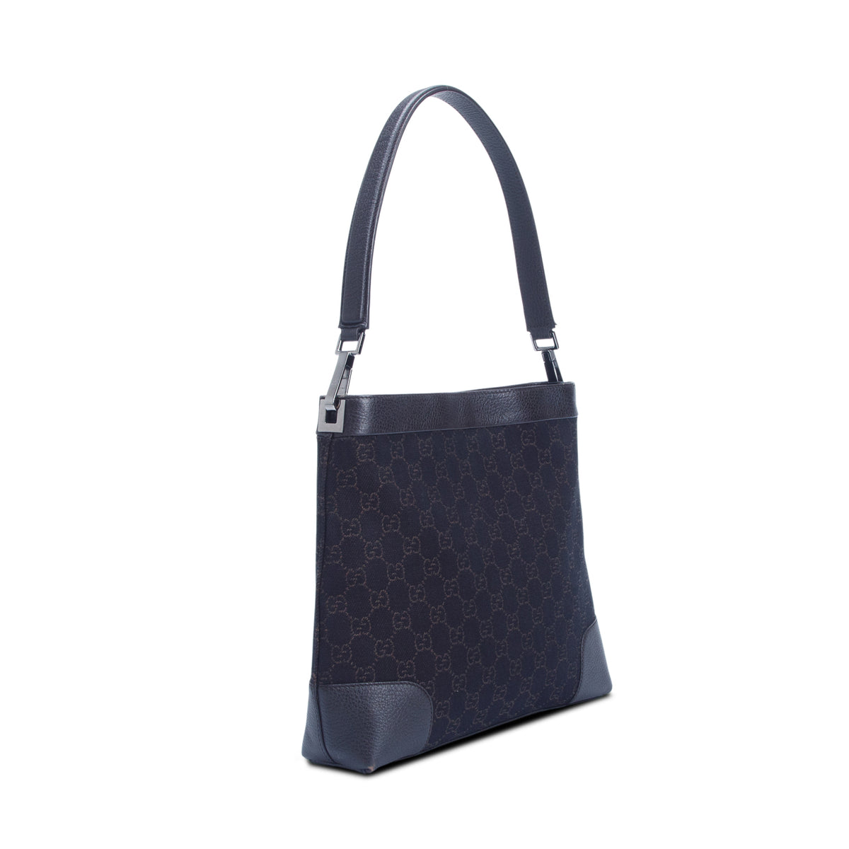Gucci Black GG Monogram Canvas Shoulder Bag