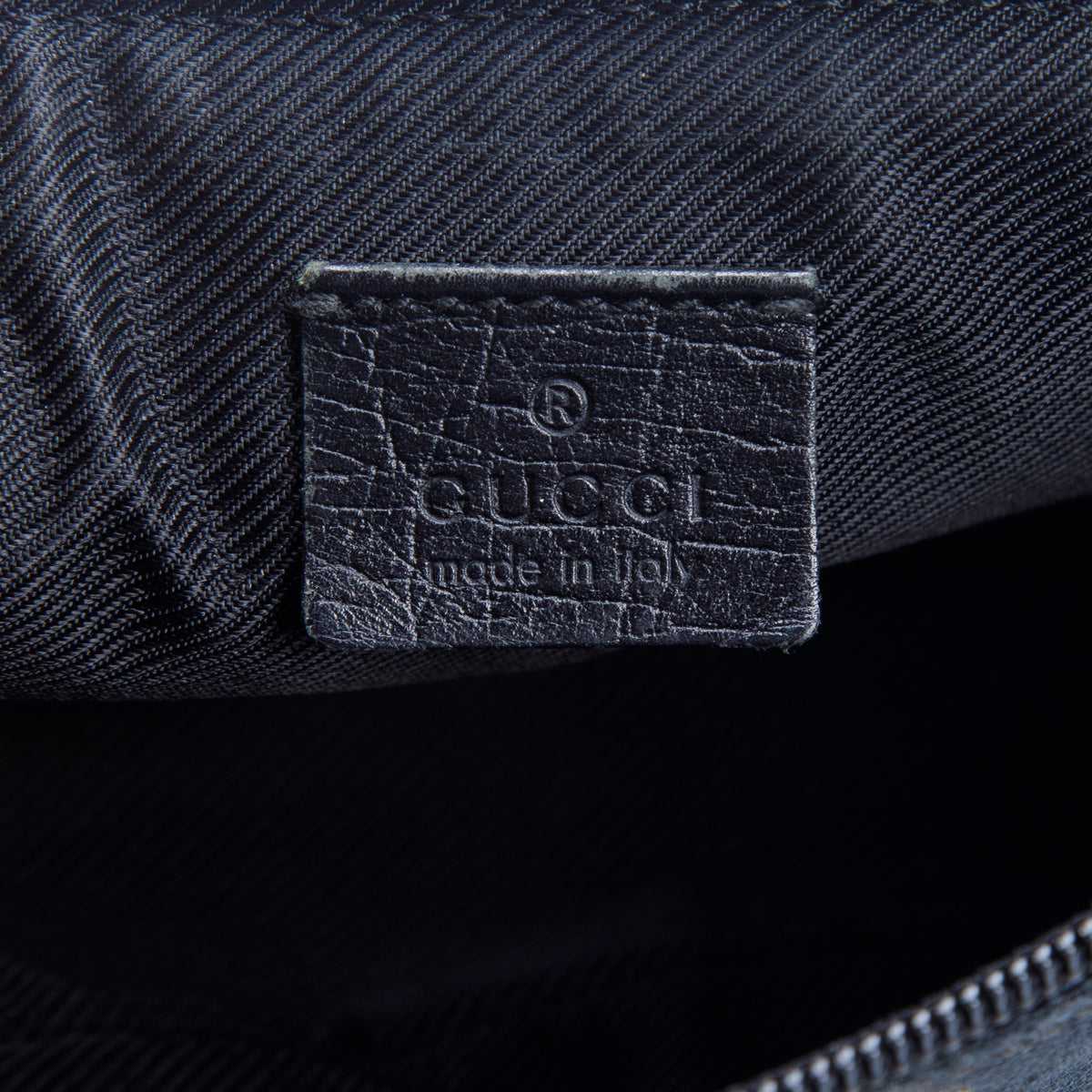 Gucci Black GG Canvas Boat Pochette