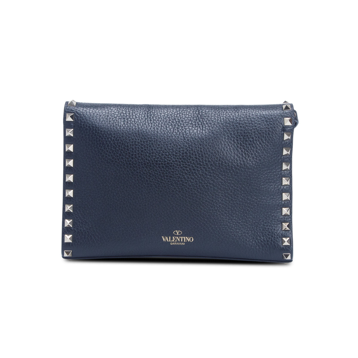 Valentino Black Grained Calfskin Small Rockstud Crossbody Bag
