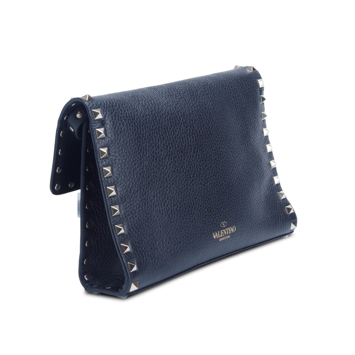 Valentino Black Grained Calfskin Small Rockstud Crossbody Bag