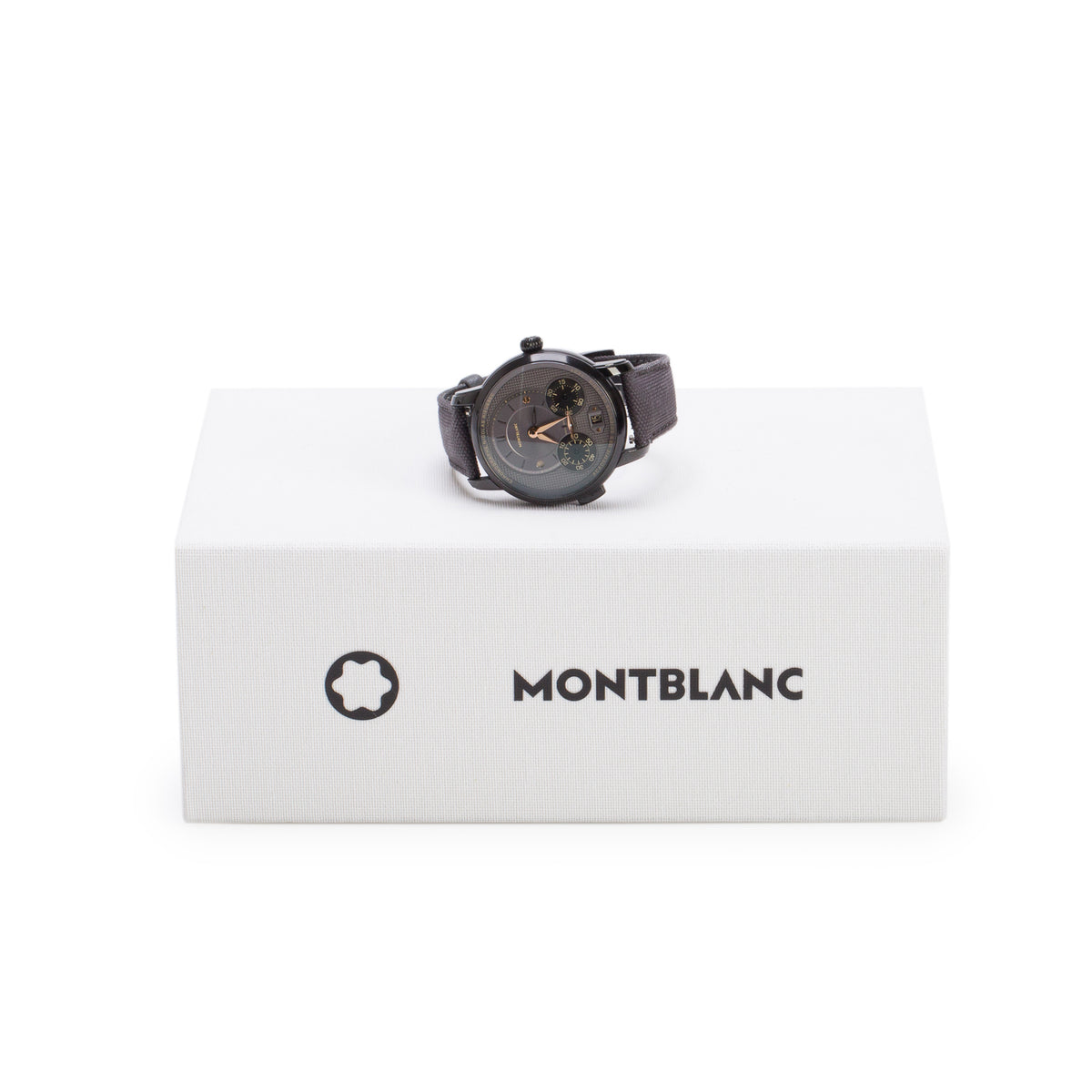 Montblanc Limited Edtion-500 Pieces Black DLC Coated Stainless Steel Star Legacy Nicolas Rieussec 43 MM Chronograph Automatic Watch Black Dial 7592 w/ Case
