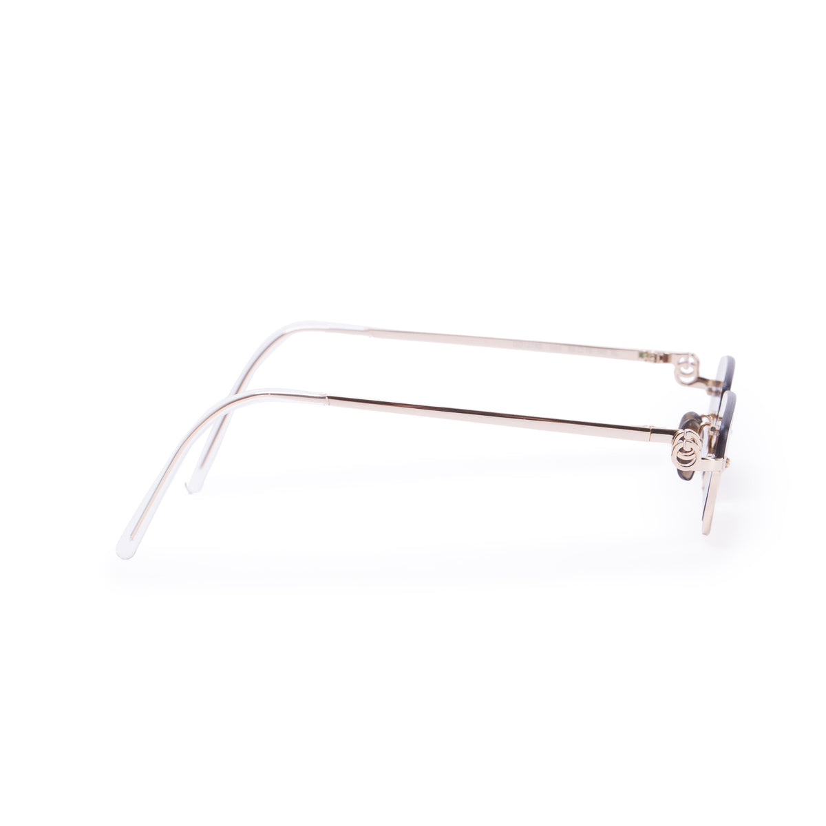Gucci GG1278S Gold-Tone Metal Rectangular Frame Sunglasses w/ Case