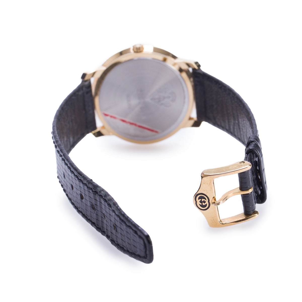 Gucci Gold-Plated Stainless Steel 2200M Series 33 MM Watch Black Dial