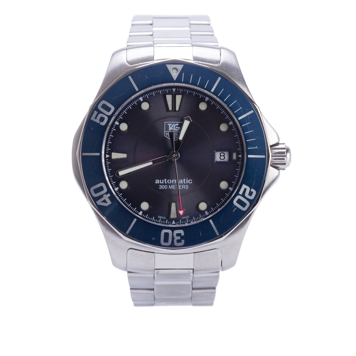 Tag Heuer Stainless Steel Aquaracer 42 MM Automatic Watch Blue Dial WAB2011